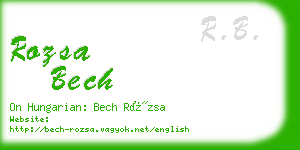 rozsa bech business card